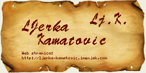 LJerka Kamatović vizit kartica